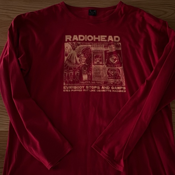 Vintage Radiohead Red Shirt - Picture 1 of 3